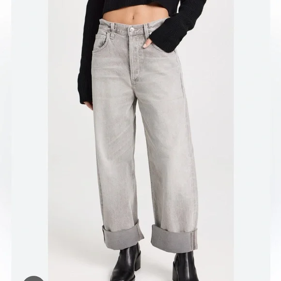 Citizens of Humanity Ayla Wide-Leg Jeans in Quartz - Picture 2 of 5